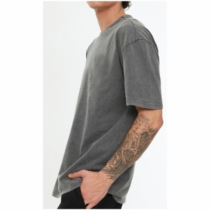 เสื้อยืดสำหรับผู้ชายไซส์ใหญ่พิเศษเสื้อซักแบบกรด230กรัมเสื้อยืดพิมพ์ลาย boxy BLANK heavyweight - Product Image 3