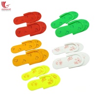 Sandales de pédicure jetables pliables antidérapantes en mousse, tongs pliables multicolores pour salon de manucure, commande en gros