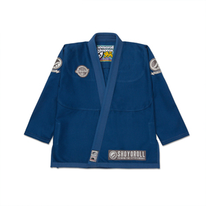Kimono de compétition professionnel Shoyoroll bleu pour BJJ, tissu tissé perlé 450 gsm, pantalon ripstop 10 oz - Product Image 1