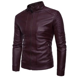 ABRA SPORTS Premium Quality Leather Jacket for Men High Street Style Winter <b>Quilted</b> Slim Fit with <b>Wool</b>/Viscose Shell - Product Image 1