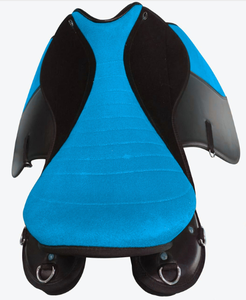 Sillín de caballo lavable sintético de resistencia inglesa con asiento de gamuza y sillín de caballo de montar lavable de árbol de plástico sillín de montar largo - Product Image 2