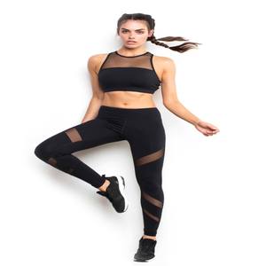2023 logotipo personalizado de cintura alta de nailon gimnasio Fitness Activewear Leggings mujeres Control de barriga pantalones de Yoga - Product Image 1