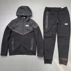 Survêtement à capuche respirant personnalisé pour hommes sweat-shirt en tissu tricoté et pantalon de jogging OEM ensemble deux pièces vêtements de sport Fit - Product Image 5