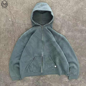 Sweat à capuche pour homme 100% coton avec logo personnalisé, épaules tombantes, pull oversize, sweat à capuche épais en éponge française pour homme - Product Image 5