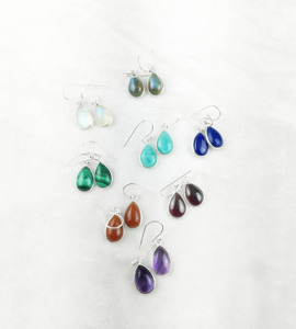 Carnelian Pear Shape Gemstone 925 <b>Sterling</b> <b>Silver</b> Gold Plated Bezel Setting Drop <b>Earrings</b> for <b>Women</b>-Gift - Product Image 6