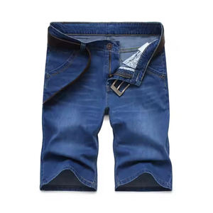 À la mode hommes Denim Shorts été déchiré en détresse Jean Shorts mode Streetwear bleu Slim Fit décontracté genou longueur 2025 Offre Spéciale - Product Image 1