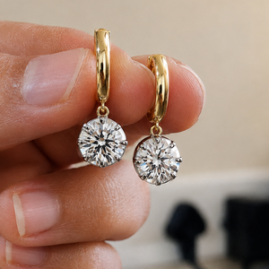Boucles d'oreilles en diamant or blanc Caravan Daylight, poids total 1-1 carat - Product Image 6