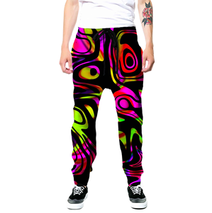 Pantalon de survêtement unisexe droit léger décontracté respirant sublimé avec fermeture à cordon de serrage Vente en gros personnalisé 100% polyester - Product Image 1