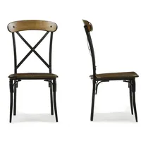 Chaises de salle à manger en bois massif au design industriel moderne pour la cuisine et l'extérieur, style vintage, prix compétitifs