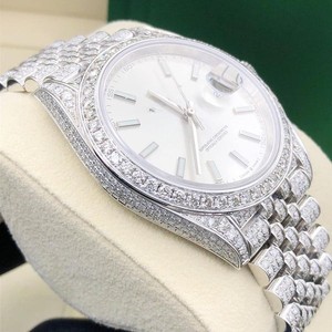 Oferta especial VVS Moissanite Diamond Index Dial Acero inoxidable Mecánico Automático Hip Hop Reloj de pulsera Personalizado Iced Out Fashion - Product Image 3