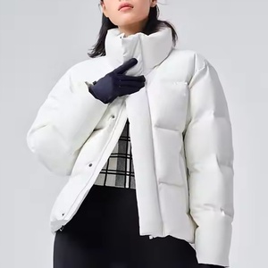 Cómoda chaqueta acolchada para mujer con cremallera completa Fácil uso diario para exteriores A prueba de viento Transpirable Nuevo aspecto con patrón de estampado - Product Image 1