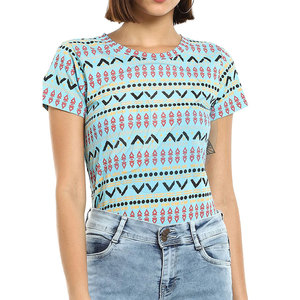 เสื้อยืดผู้หญิงพิมพ์ลายทรงหลวมสไตล์ลำลองน้ำหนักเบาระบายอากาศและทนทานสำหรับฤดูร้อน - Product Image 1