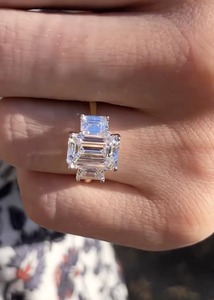 แหวนหมั้นเงินสเตอริง925หรูหรามีเพชรเป็นประกายสวยงามหรือความโรแมนติกเหนือกาลเวลา - Product Image 3