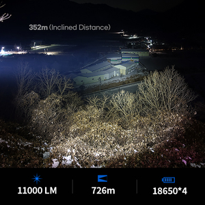 Zerobeam DX7 11000 Lumens 726M chùm khoảng cách lặn đèn pin dẫn ngọn đuốc không thấm nước cho mudflat hoạt động ngoài trời phiêu lưu - Product Image 3