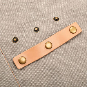 Delantal de lona de cuero con logotipo personalizado de alta calidad, impermeable y a prueba de aceite para el hogar, cafetería, cocina, ropa de trabajo - Product Image 6