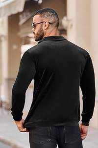 Chemise décontractée pour homme à manches longues avec poche poitrine, en velours velours de haute qualité 220g, respirante, écologique, à séchage rapide, pour l'hiver - Product Image 3