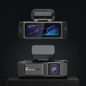 กล้องติดรถยนต์ 4K 4 ช่องทาง เลนส์ควอด WiFi หน้าจอสัมผัส IPS ขนาด 3.39 นิ้ว มองเห็นในเวลากลางคืนแบบ Starlight มุมมอง 360 องศา รองรับแรงดันไฟฟ้า 12-24V ติดตั้งบนกระจกหน้ารถ - Product Image 1