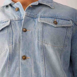 Chaqueta vaquera de invierno personalizada para hombre, ropa informal OEM/ODM, venta al por mayor, chaqueta vaquera de algodón de alta calidad para hombre - Product Image 6