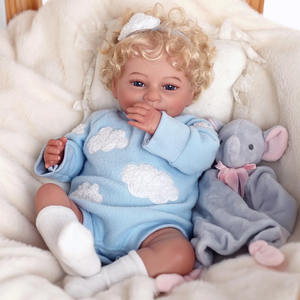 Babeside Lächelnde Reborn-Puppe Cayle 20 Zoll Braunes Haar Vinyl-Puppe Stoffkörper Lebensechtes Mini-Soft-Spielzeugmodell Geschenk - Product Image 4
