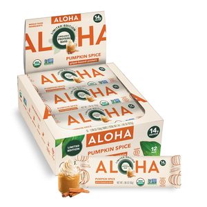 Barras de Proteína Vegetal Orgánica ALOHA (Sabor a Calabaza, Edición Limitada, Paquete de 12) - Product Image 2