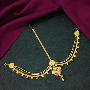 อินเดียทองชุบรูปดาวดอกไม้หลายลูกปัดโซ่ Maang Tikka อินเดียเครื่องประดับเจ้าสาวสําหรับงานแต่งงานแฟชั่นเครื่องประดับ - Product Image 2