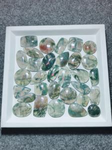 Alto grado AAA + verde musgo ágata cuarzo cabujón piedra preciosa suelta para joyería fabricantes mezcla forma - Product Image 3