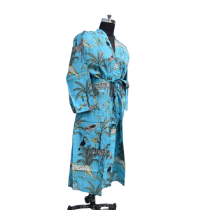 ชุดเดรสกิโมโนผ้าฝ้ายสำหรับผู้หญิง, ชุดเดรสใส่เดินชายหาดเปิดด้านหน้าสำหรับใส่ในฤดูร้อน - Product Image 2