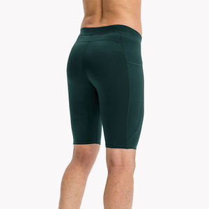 Pantalones Cortos de Compresión para Hombre, Tejido Resistente, Uso Duradero, Diseño Sólido, Servicio OEM, Antiarrugas, Cintura Elástica - Product Image 3