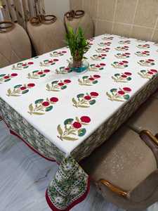 Mantel ecológico de diseño Floral de algodón 100% hecho a mano tradicional artesanal bloque de mano estampado hecho a mano elegante cubierta de mesa - Product Image 2