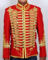Nouvelle tunique de style uniforme de hussard napoléonien, pelisse Jimmy Hendrix brodée, vestes pour hommes