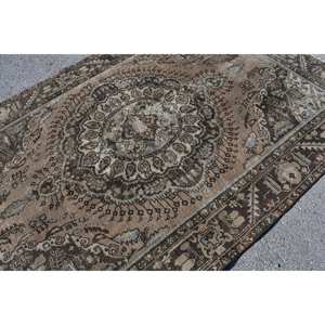 พรมขนแกะสีน้ำตาลเบจคลาสสิกขนาด6.1x9ฟุตดีไซน์ตุรกีมีลวดลายปะติดด้านหลังของยางสำหรับห้องนั่งเล่นข้างเตียงสำหรับวัยรุ่น - Product Image 5