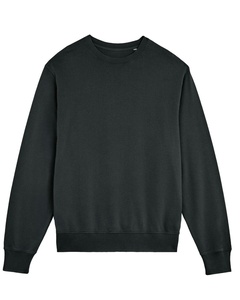 Sudadera de lana informal unisex, técnica bordada de poliéster/algodón, estilo de calle, hombros caídos, Parte delantera básica diaria - Product Image 2