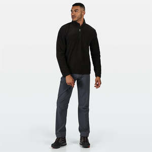 High Quality Mens Quarter Zip <b>Sweatshirt</b> <b>Black</b> Color Stand Collar Pullover Long Sleeve Street Wear <b>Sweatshirts</b> Crew Neck Sweater - Product Image 4