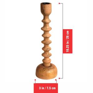 Bougeoir en bois de manguier fini or de qualité supérieure en bois sculpté à la main intérieur/extérieur décoration de Noël Pâques autres bocaux à bougies - Product Image 3