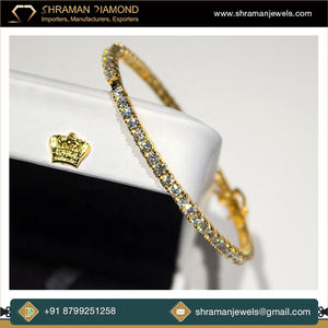 Design accrocheur 5MM VVS Tennis 10K Bracelet en diamant Moissanite personnalisé en or massif pour cadeau d'anniversaire et d'anniversaire - Product Image 5