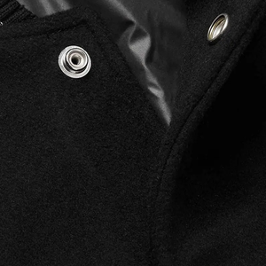 Chaquetas Varsity Personalizables Estilo Letterman Vintage de Invierno con Cuello Alto, Tejido de Lana Transpirable y Ecológico, Opción de Teñido, Ropa Urbana - Product Image 4