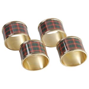 Juego de Anillos para Servilletas con Diseño Impreso en Metal Dorado, Decoración de Mesa para Comedor, Bodas, Fiestas, Hoteles, Restaurantes, Decoración del Hogar - Product Image 1
