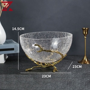 Exquisito Plato de Metal de Dos Tonos con Base de Asta de Ciervo Dorada, Elegante Bandeja Plateada para Servir Condimentos, Plato Decorativo para Dulces - Product Image 6