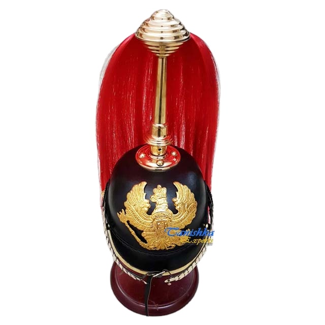 Средневековая немецкая Pickelhaube русская прусская длинная кожанная Броня шлем для офицеров носимый костюм для Хэллоуина
