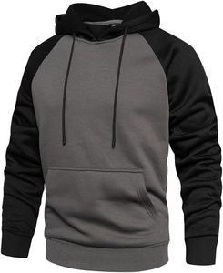 Sweat à capuche pour homme en coton polaire surdimensionné Pull épaule tombante poche kangourou hiver chaud Design personnalisé - Product Image 2