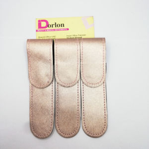 Glittery Beij Color Rosa PU Poach embalaje profesional logotipo personalizado embalaje de pinzas de extensión de pestañas PU Poach - Product Image 1