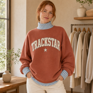 Sweat-shirt unisexe surdimensionné à col montant City Edition TS-MN-062 avec patch personnalisé, lettres en coton, Trackstar, OEM, marque privée - Product Image 1