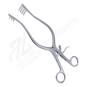 Rétracteur de cuir chevelu Schnitker incurvé, auto-retenant, lames émoussées pivotantes de 140 mm de long, instruments chirurgicaux, fabricant au Pakistan - Product Image 1