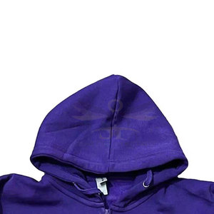 เสื้อฮู้ดผ้าคอตตอนทำจากพลอยเทียมมีฮู้ดคุณภาพสูงฉลากตามสั่ง - Product Image 3