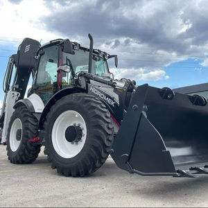 Chargeuse sur pneus diesel Hidromek HMK102S 1-9 tonnes, pelle rétrocaveuse avec godet, cylindre hydraulique KYB, pompe, roulement, Perkins - Product Image 1