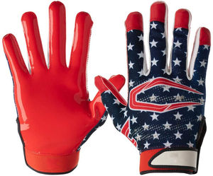 Guantes de Fútbol Americano Juveniles de Agarre Fuerte del Fabricante OEM, Todos los Tamaños, Guantes Deportivos de Fútbol Americano con Palma para Receptor - Product Image 1