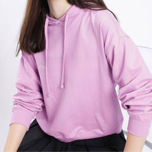Sweat-shirt col rond surdimensionné pour femmes pull décontracté coupe ample en coton OEM logo personnalisé vente en gros en vrac - Product Image 6