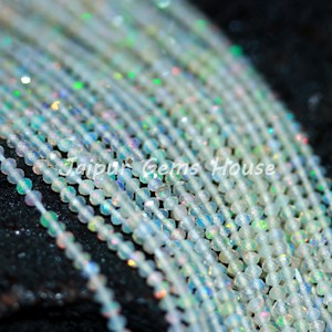 Nueva tendencia ópalo etíope forma facetada 2-2,5mm cuentas blanco llamativo Natural para la fabricación de joyas de moda para collares - Product Image 3