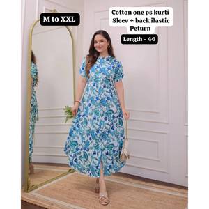 ชุดเดรสพิมพ์ลายแขนสั้นสำหรับผู้หญิงชุดเดรสไปโบสถ์ทางการชุดเดรสบานออกเองสำหรับใส่ทำงาน - Product Image 1