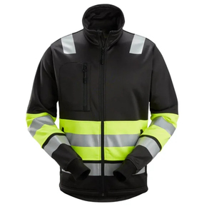 Best Selling High Visibility Soft shell Working <b>Men</b> Safety <b>Reflective</b> Tape Long Sleeve Construction Zipper <b>Jacket</b> for Adults - Product Image 4